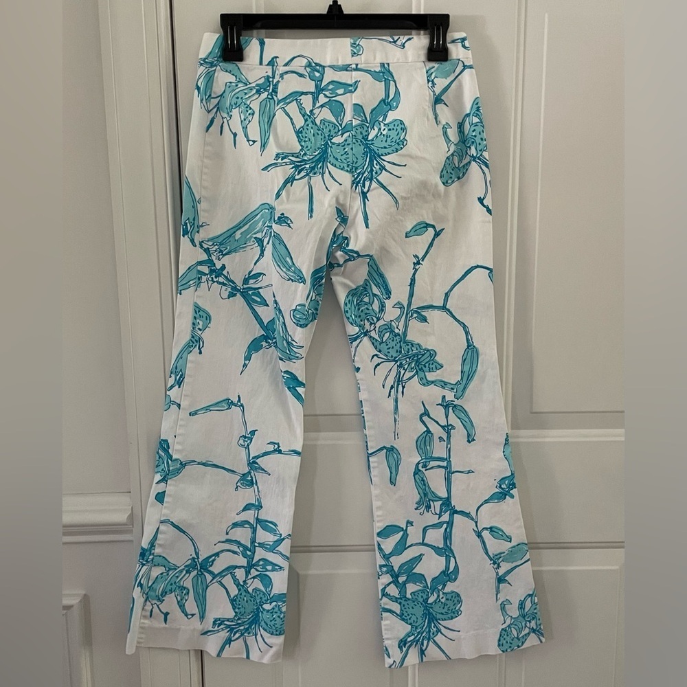Tutu French White & Blue Floral Print Pants – Size 2 - Picture 3 of 5